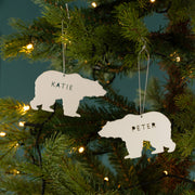 Personalised Polar Bear Christmas Decoration