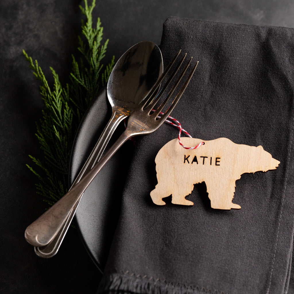 Personalised Wooden Christmas Place Setting