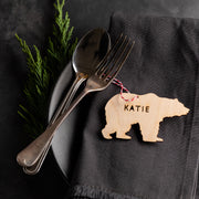 Personalised Wooden Christmas Place Setting