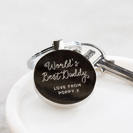 Personalised World's Best Daddy Keyring
