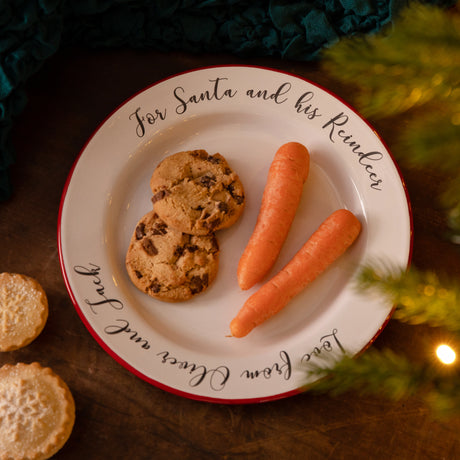 Personalised Enamel Plate For Santa