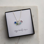 Personalised Birthstone Cluster Necklace