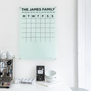 Personalised Tall Family Acrylic Kitchen Planner