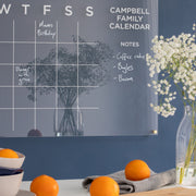 Personalised Family Acrylic Monthly Wall Calendar