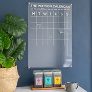 Personalised Tall Family Acrylic Kitchen Planner