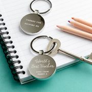 Personalised World's Best Teacher Keyring