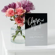 Elegance Acrylic Mirror Silver Wedding Invitations