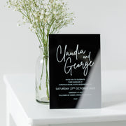 Elegance Acrylic Mirror Silver Wedding Invitations