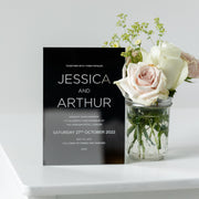 Elegance Acrylic Mirror Silver Wedding Invitations