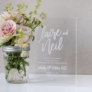 Clear Classic Acrylic Wedding Invitations