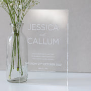 Clear Classic Acrylic Wedding Invitations