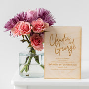 Personalised Classic Wooden Wedding Invitations