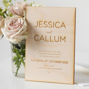 Personalised Classic Wooden Wedding Invitations