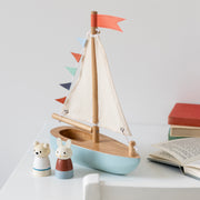 Wooden Sail Away Boat Toy