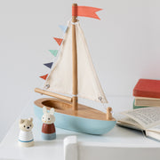 Wooden Sail Away Boat Toy