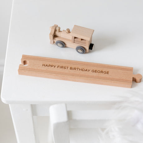 Personalised Wooden Train Track And Engine