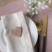 Personalised Mirrored Heart Place Setting