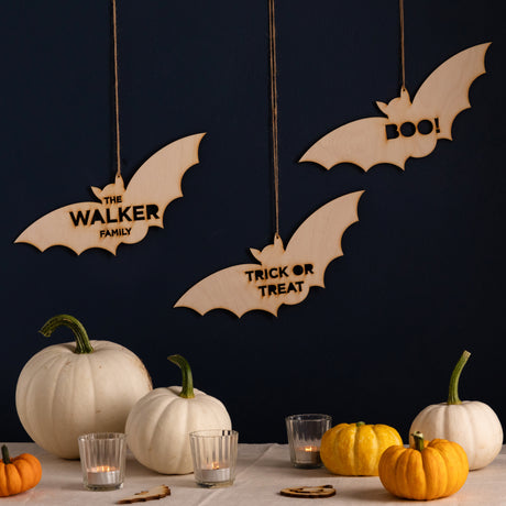 Personalised Wooden Halloween Hanging Door Sign