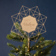 Personalised Geometric Star Christmas Tree Topper