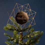 Personalised Geometric Star Christmas Tree Topper