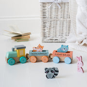 Personalised Wooden Animal Train Set