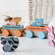 Personalised Wooden Animal Train Set