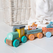 Personalised Wooden Animal Train Set