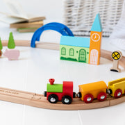 Personalised Wooden City And Countryside Train Set