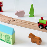 Personalised Wooden City And Countryside Train Set