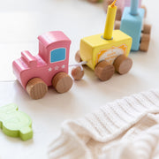 Wooden Birthday Train Set