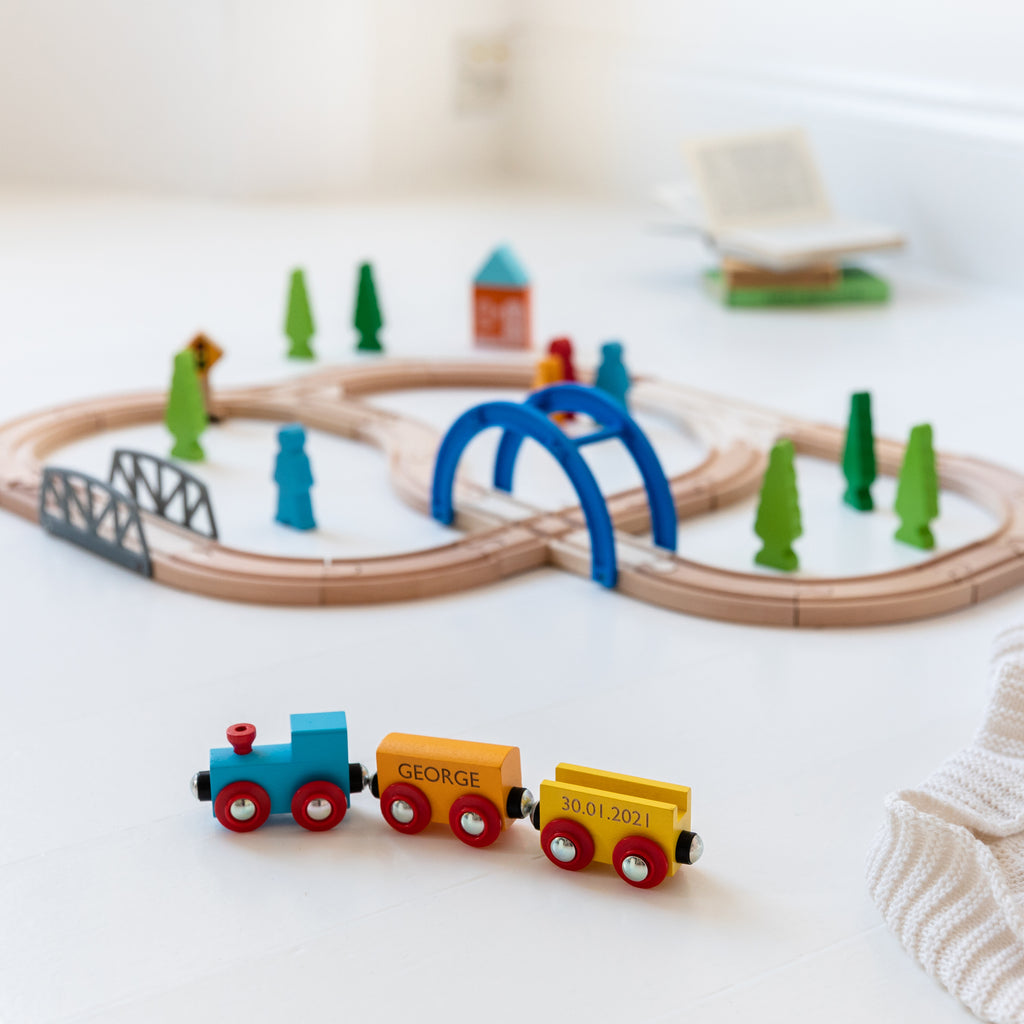 Personalised Wooden Big Journey Train Set