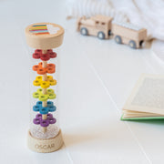 Personalised Wooden Rainbow Rainmaker Toy