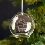 Personalised Childs Drawing In A Dome Bauble