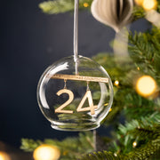 Personalised Christmas Advent Dome Bauble