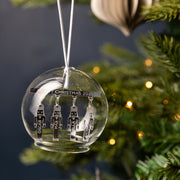 Personalised Nutcracker Family Glass Dome Bauble