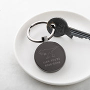 Personalised Roarsome Valentine's Day Keyring