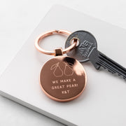 Personalised Great Pear Valentine's Keyring