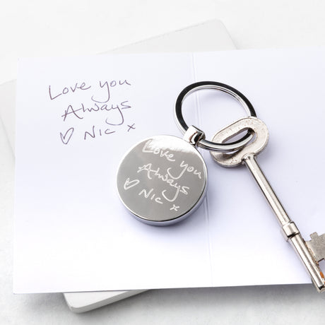 Personalised Handwriting Engraved Mother's Day Keyring