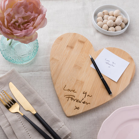 Personalised Handwriting Heart Chopping Board