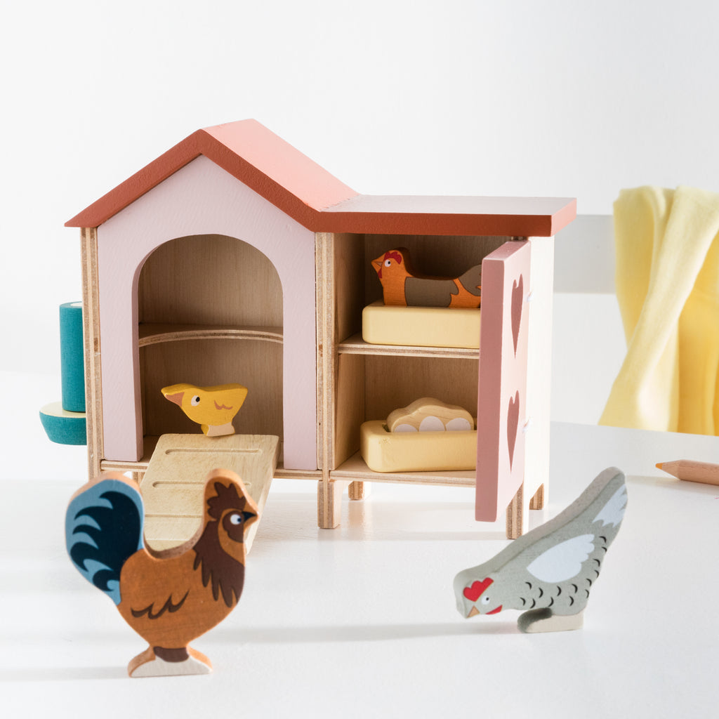 Wooden Chicken Coop Play Set