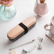 Wooden Pencil Case And Phone Stand For Her