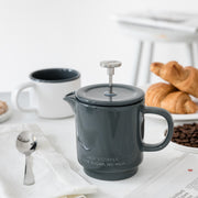 Personalised Engraved Ceramic Cafetiere And Mug Set