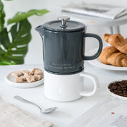 Personalised Engraved Ceramic Cafetiere And Mug Set