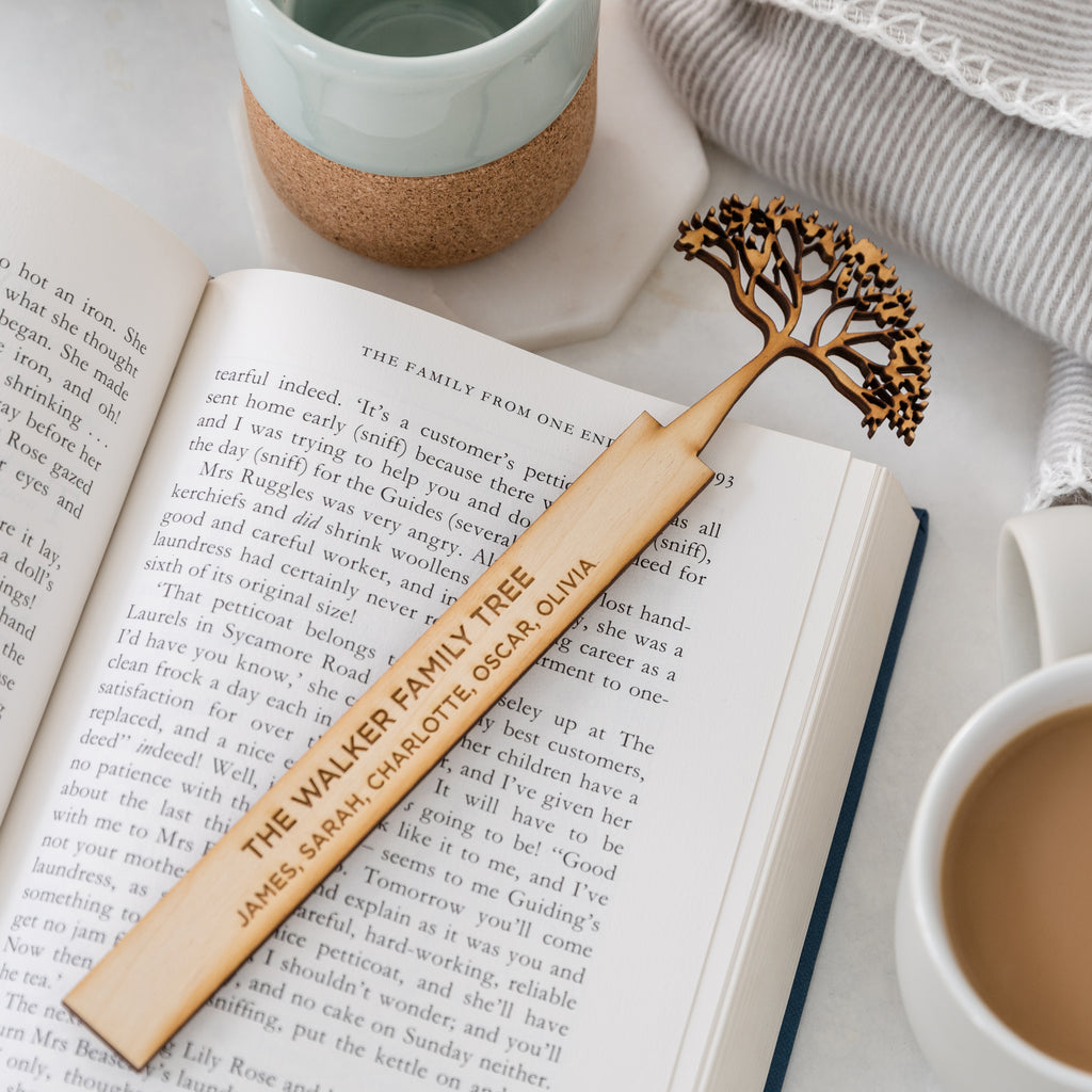 Personalised Father's Day Family Tree Bookmark
