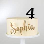 Personalised Acrylic Birthday Age Side On Cake Topper
