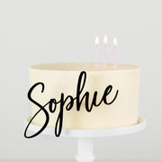 Personalised Acrylic Classic Side On Cake Topper