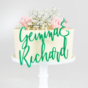 Personalised Classic Couples Side On Cake Topper