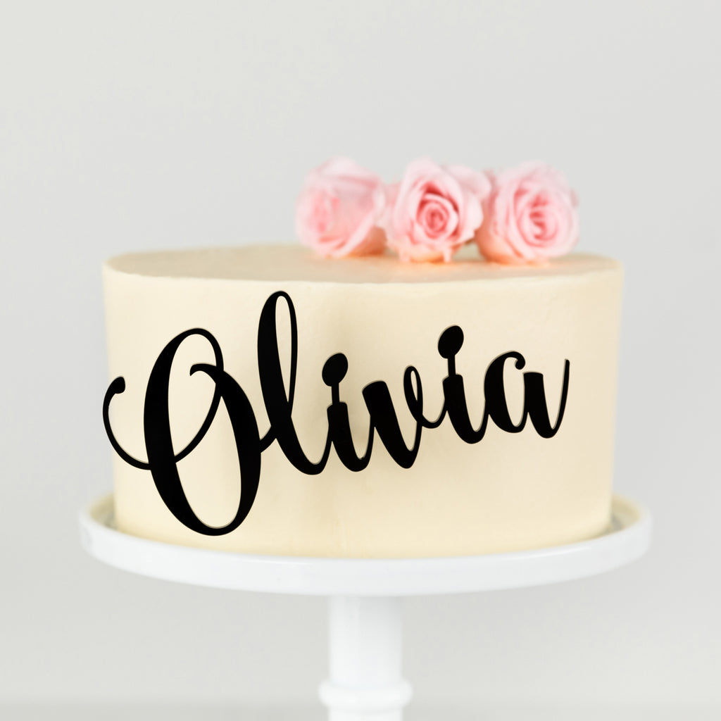 Personalised Acrylic Side On Cake Topper
