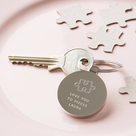 Personalised Love You To Pieces Keyring