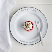Personalised Birthday Enamel Plate